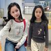 Girls Autumn Winter Cotton Long Sleeve T Shirt Kids Round Neck Top Casual Cute Blouse