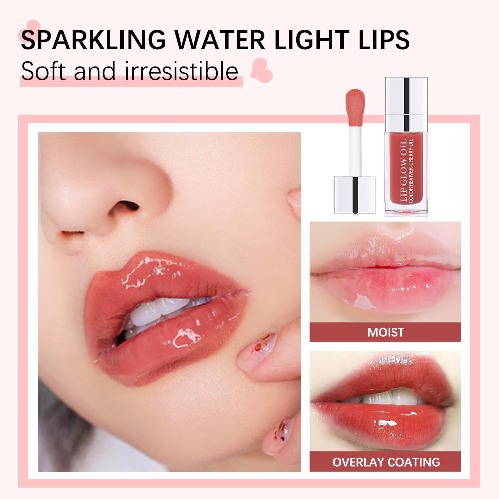 Feuchtigkeitsspendender Lippenbalsam Original Lippenöl Glanz Pflege der Lippen Benetitnt für Lippen Aufpolsternd Peeling Rosa Aufpolsterndes Glanzöl