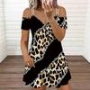 Damen Spaghettiträger Übergröße Kleid Aquarell Blumen Print Locker Strand Sommerkleid