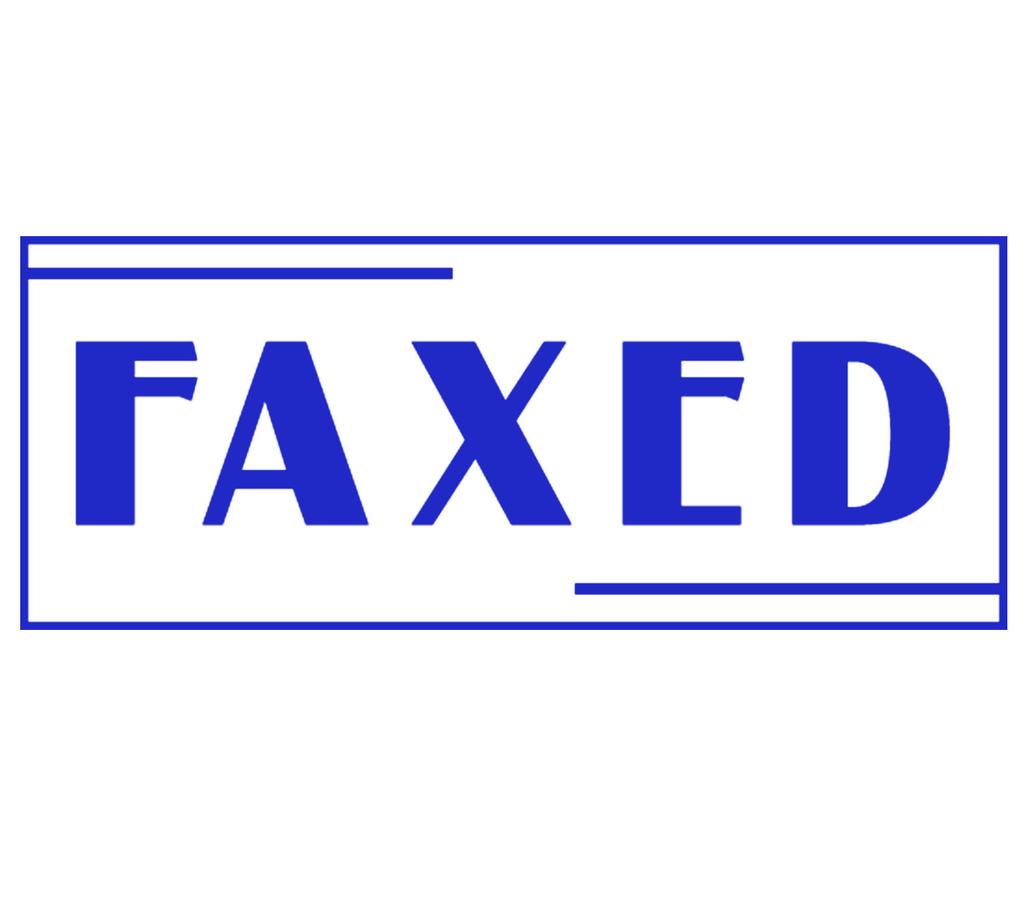 Printtoo Faxed Self Inking Rubber Stamp Pre-Inked Office Stamp- Home Office Business Stationery, 47 x 20 mm