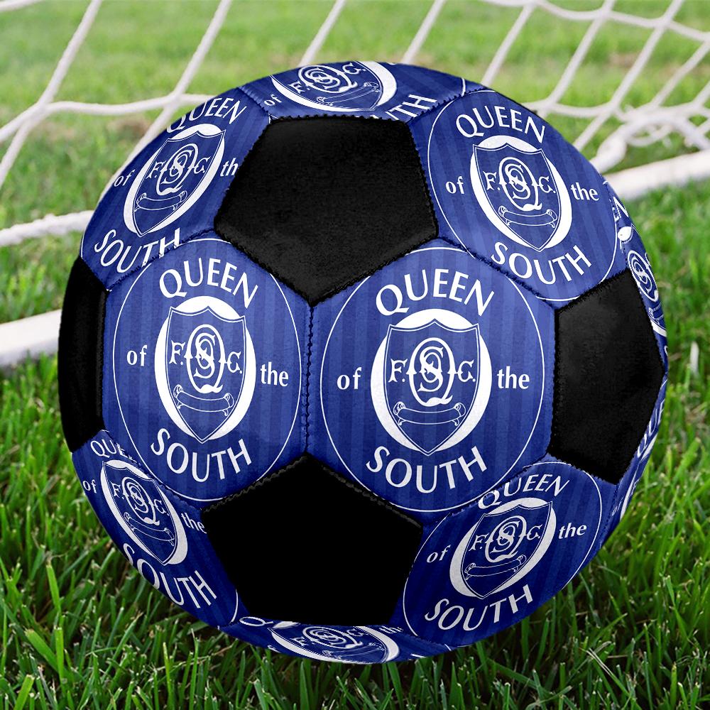 SIZE 5 Queen of the South FC Soccer Ball Colorful All Ages Machine Stitched PVC Competition Ready Durable High-Bounce