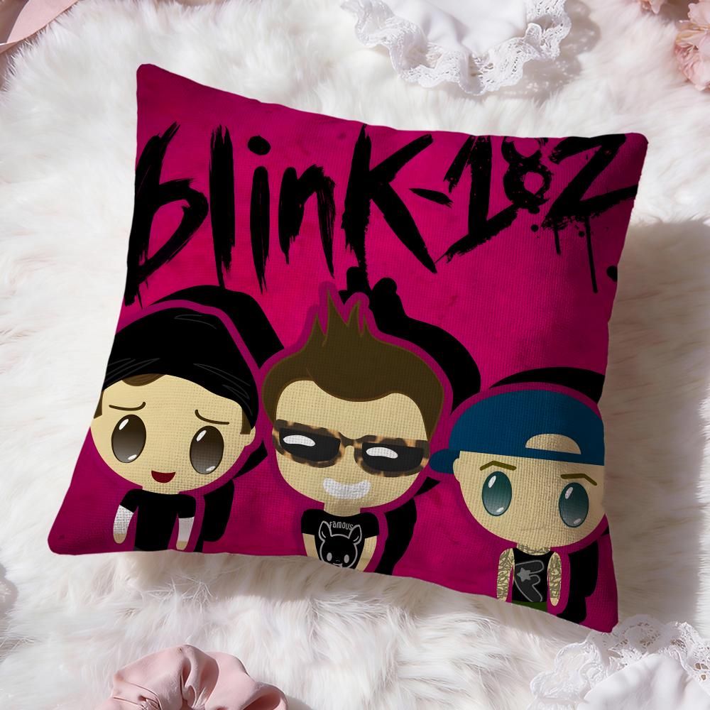 b-Blink-182 band Cushion Cover Premium Comfort Reversible Pillow Cove -Two in One Design for Any Room & Car Interior