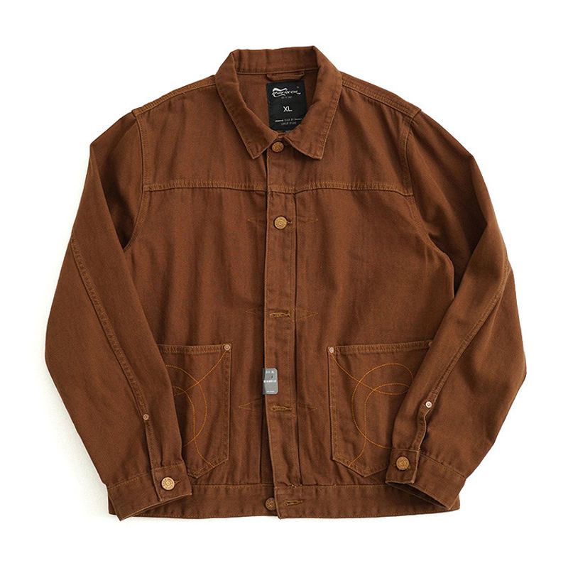 Ameijaji American Retro Pure Cotton Heavyweight Tough Guy Workwear Jacket Men's Autumn and Winter Foreign Trade Men's Short Jacket