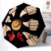 1 Stück One Piece Strohhut Luffy Automatischer Regenschirm 8 Rippen Tragbar Faltbar Schwarzer Eisenrahmen für Außenbereich, Strand, Reisen, Sonnenschirm 190