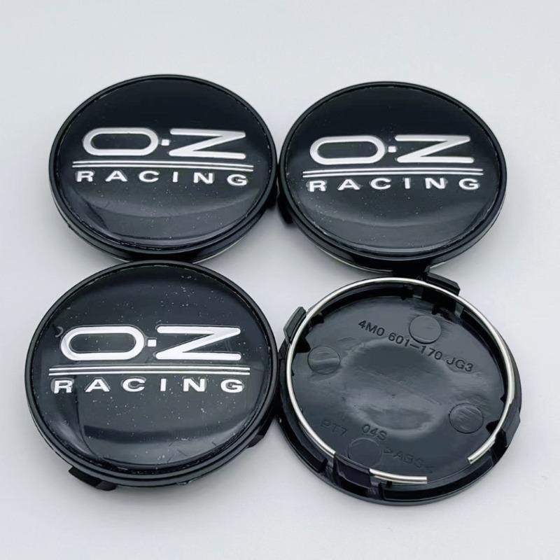 4 stuks 61MM ( 56MM BINNENDIAMETER) Wielnaafdopjes Met O.Z OZ Racing Logo Badge Velgen Naafdop Deksel Velg Naafdop Cover Vervangende Auto Accessoires