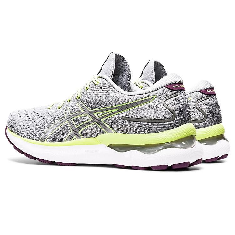 New Asics Gel Nimbus 24 'Piedmont Grey Lime Green' Women's 1012B201-020