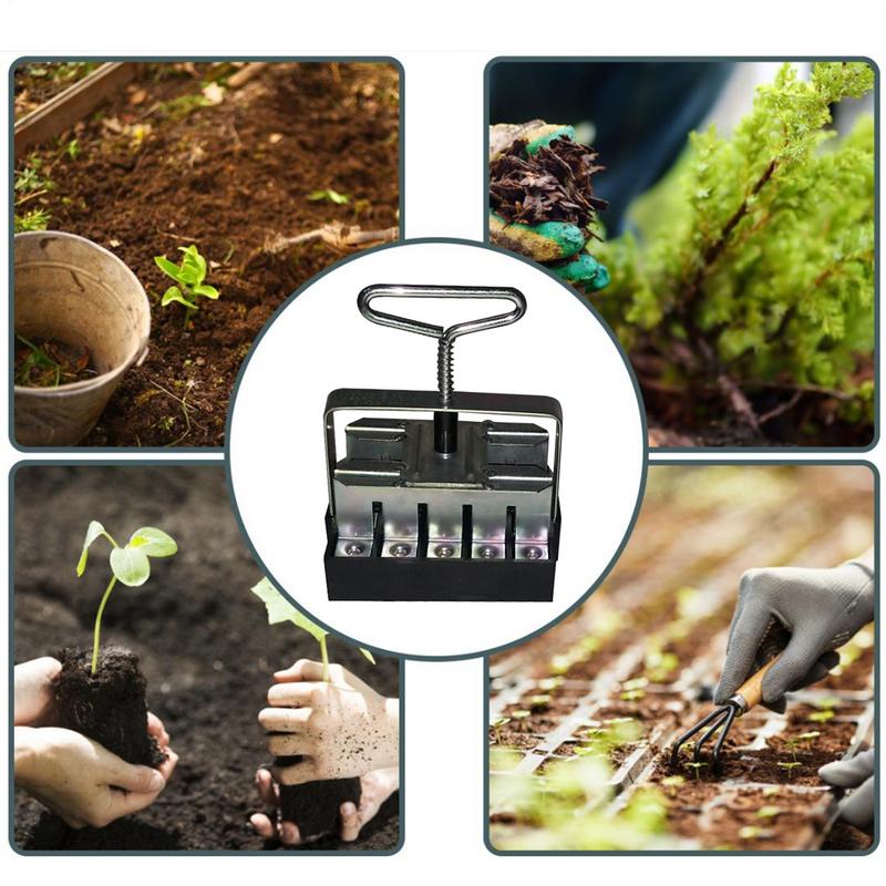 Soil Block Maker Handheld Seedling Soil Block Maker Soil Blocking Tool with Comfortable Grip Soil Blocker Garden Supplies