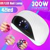 300W Professional LED Nail Lamp Quick Sensor Polish Gel Dryer Machine Double Light Source Infrared Intelligent