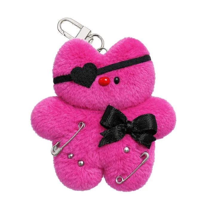 Deep Pink Kitty Handmade Cat Doll Keyring