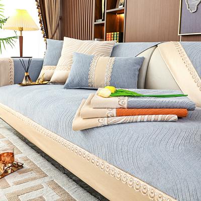 Vier Jahreszeiten Universal Chenille Sofakissen Modern Leichter Luxus All-Inclusive Universalbezug Bezug Rutschfestes Sofa-Set