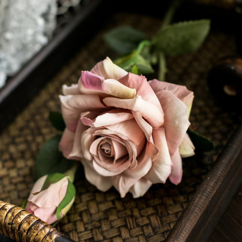 Artificial Flowers Big Silk Roses Beautiful Branch Vases for Home Wedding Decoration Valentine's Day Fake Plants Festival Decor