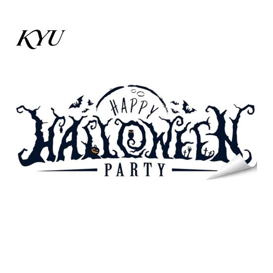 DIY Holiday Home Decorations Halloween Castle Pet Static Cling Window Stickers, Spooky Bat Pumpkin Creative Film for Store Floral Glass Decals,