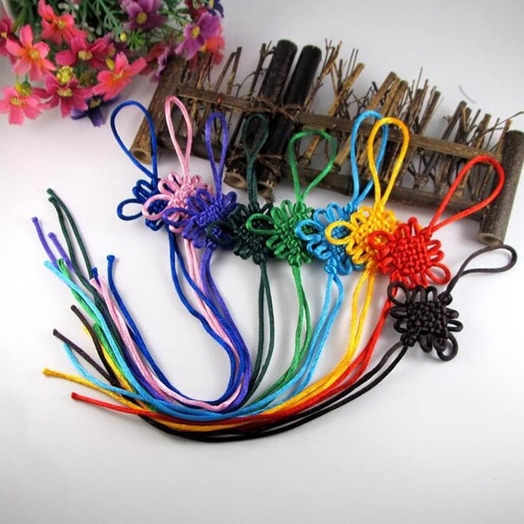 100 Pcs Chinese Knot Lucky Pendant for Chinese New Year Home Decoration to Bring You Auspicious Wealth Health and Happiness