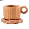 Vintage Kiln Glazed Porcelain Cup&saucer 250ml Coffee Mug Home Dining Table Milk Mugs Afternoon Tea Teacup Fruits Juice Cup