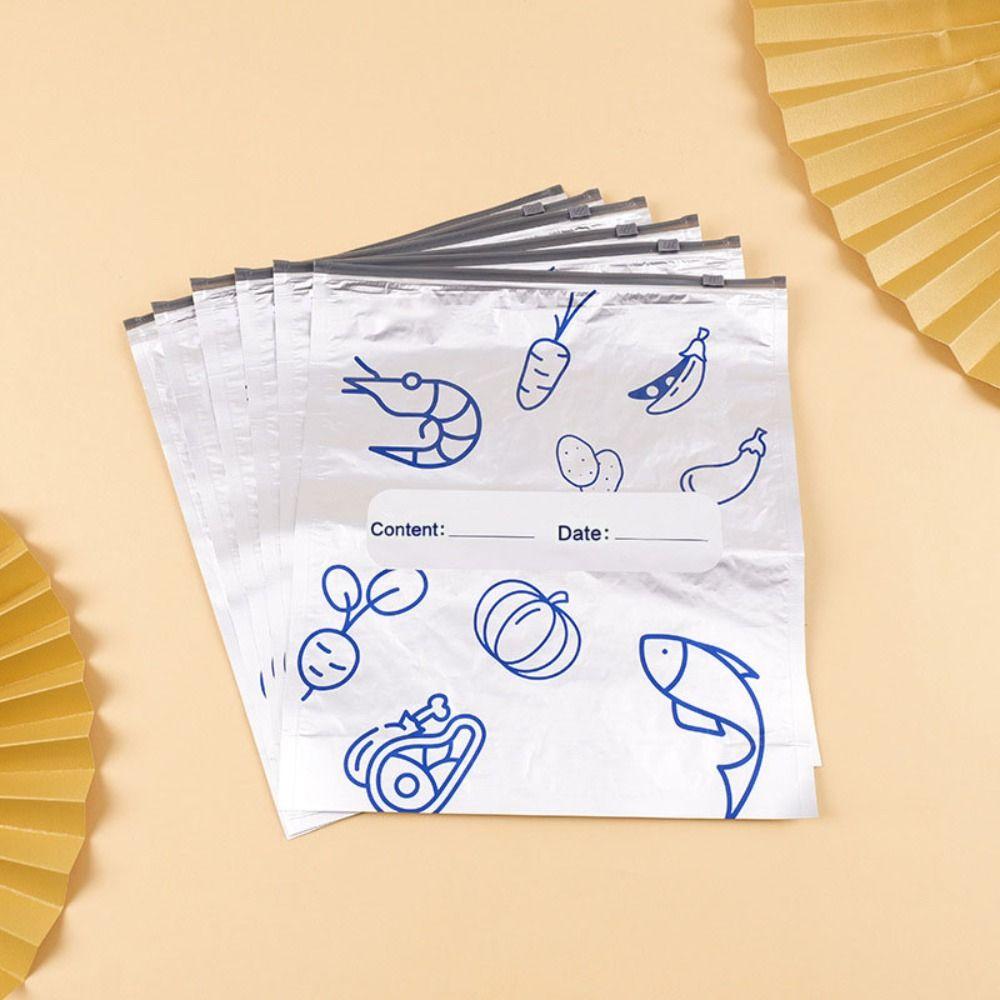 10pcs Aluminum Foil Fresh-keeping Bags Reusable Food Storage Bag Packaging Bag  Refrigerator