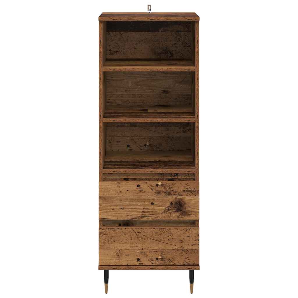 Highboard with Drawers Reclaimed Wood Look 40 x 36 x 110 cm Engineered Wood
