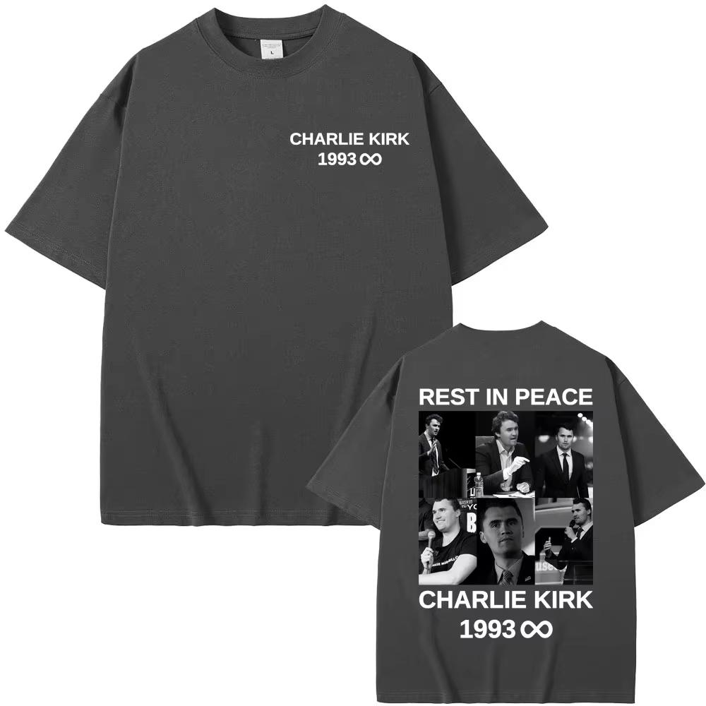 Rest in Peace Charlie Kirk Graphic Tshirts Men Women Retro Fashion Casual ONeck Tshirt Comfort Classic Hip Hop Street T Shirt