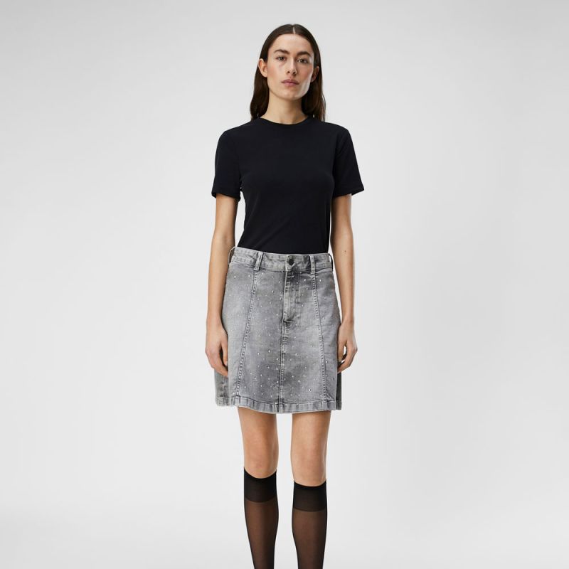 Tee shirt basique noir Jannie manches courtes Femme OBJECT