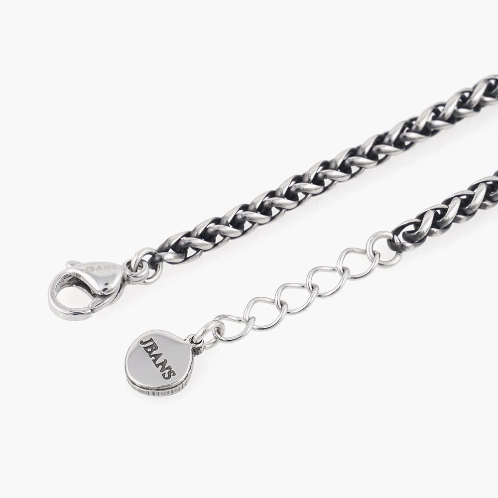 Jbans Classic Antique Twist Regular Cross Pendant Chain Bracelet (C2501Ac1215_Sv)