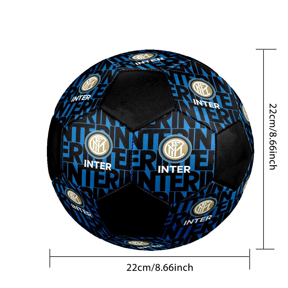 Pallone Calcio Indoor Inter Milan Colorato Cucito a Macchina PVC Misura 5 Allenamento Squadra Pronto per la Competizione Durevole Rimbalzo Elevato Cool Regalo Sportivo