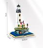 Compatible LEGO Lighthouse Toy: Rotating Light & Small Particle Building Blocks, Architectural Street View Model