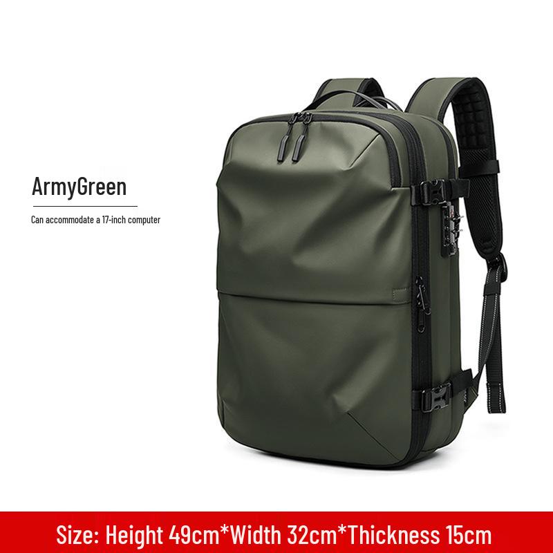 

Unisex Business Travel Backpack with Large Capacity, Laptop Compartment, Vacuum Compression, and Dry/Wet Separation. 19-inch