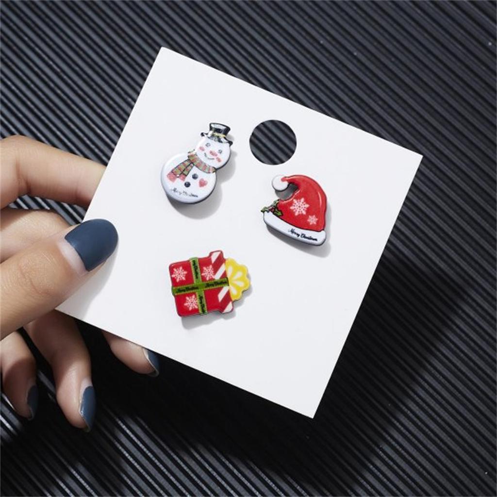 3/4pcs/set Christmas Badge Brooches Exquisite Santa Claus Tree Bell Elk Snowflake Enamel Brooch Pins For Women Men New Year Gift