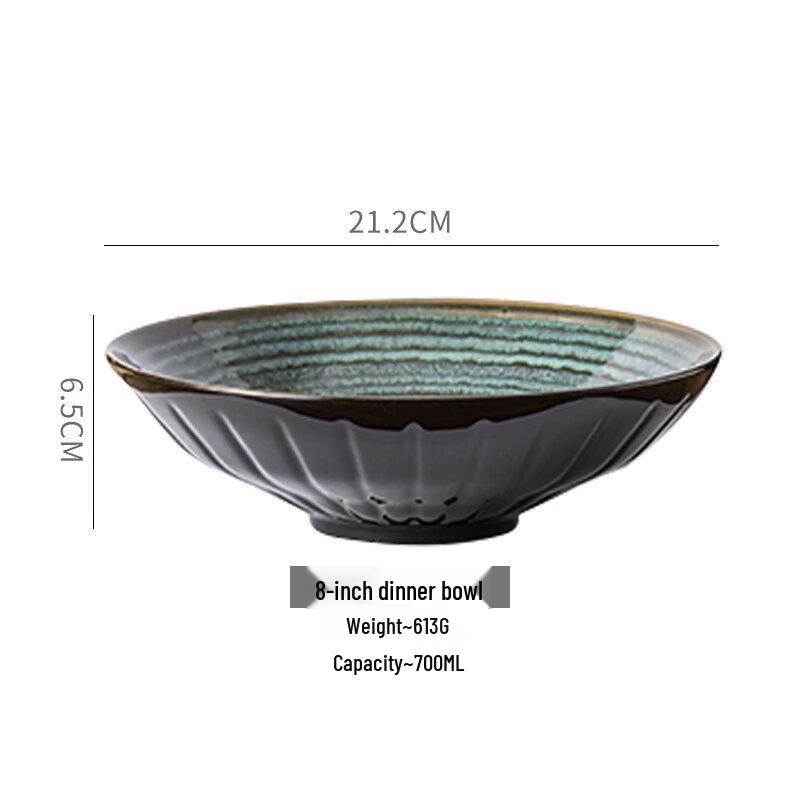 Abay Japanese Style Retro Ceramic Ramen Bowl