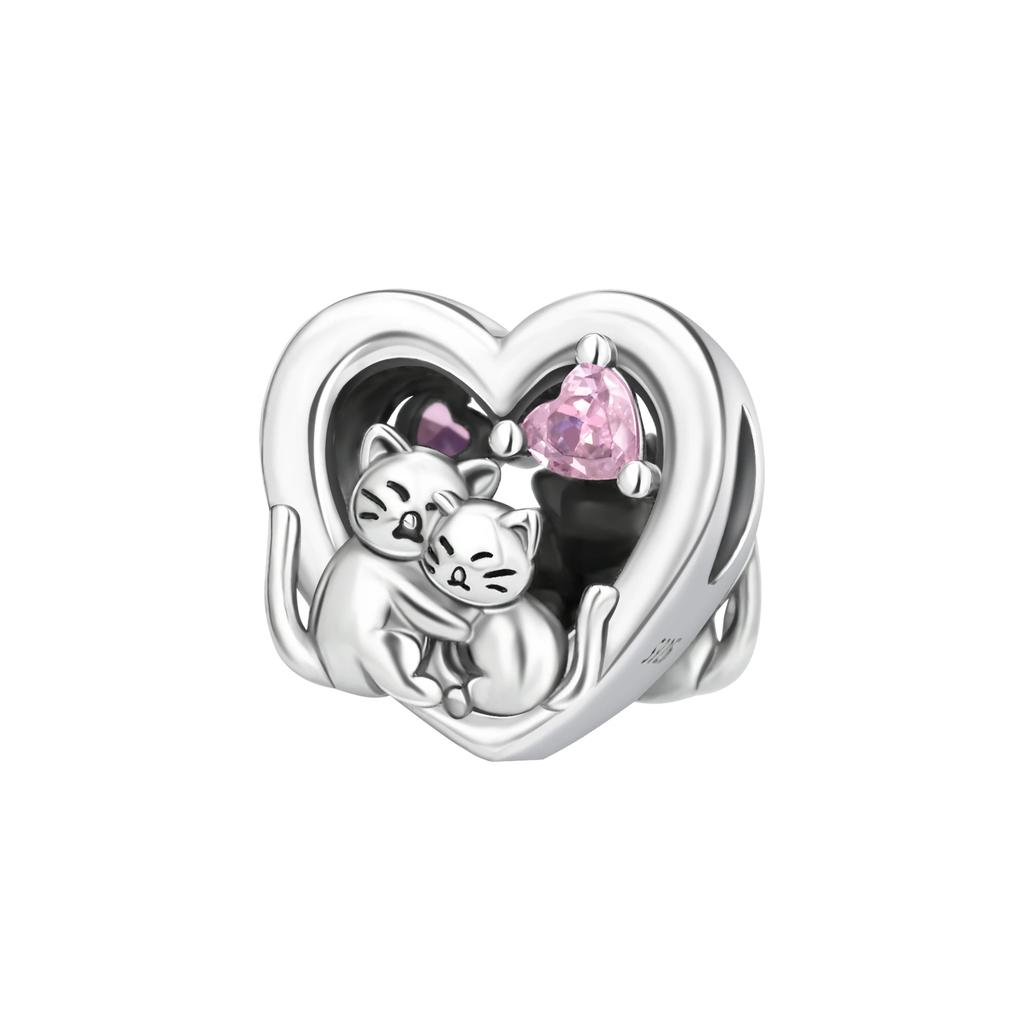 Copper Teacup Cat Lovely Paw House Pet Pendant Charm Bead Charms Bead Charms Compatible With Authentic Bracelets Fine Do It Yourself Birthday Jeweller