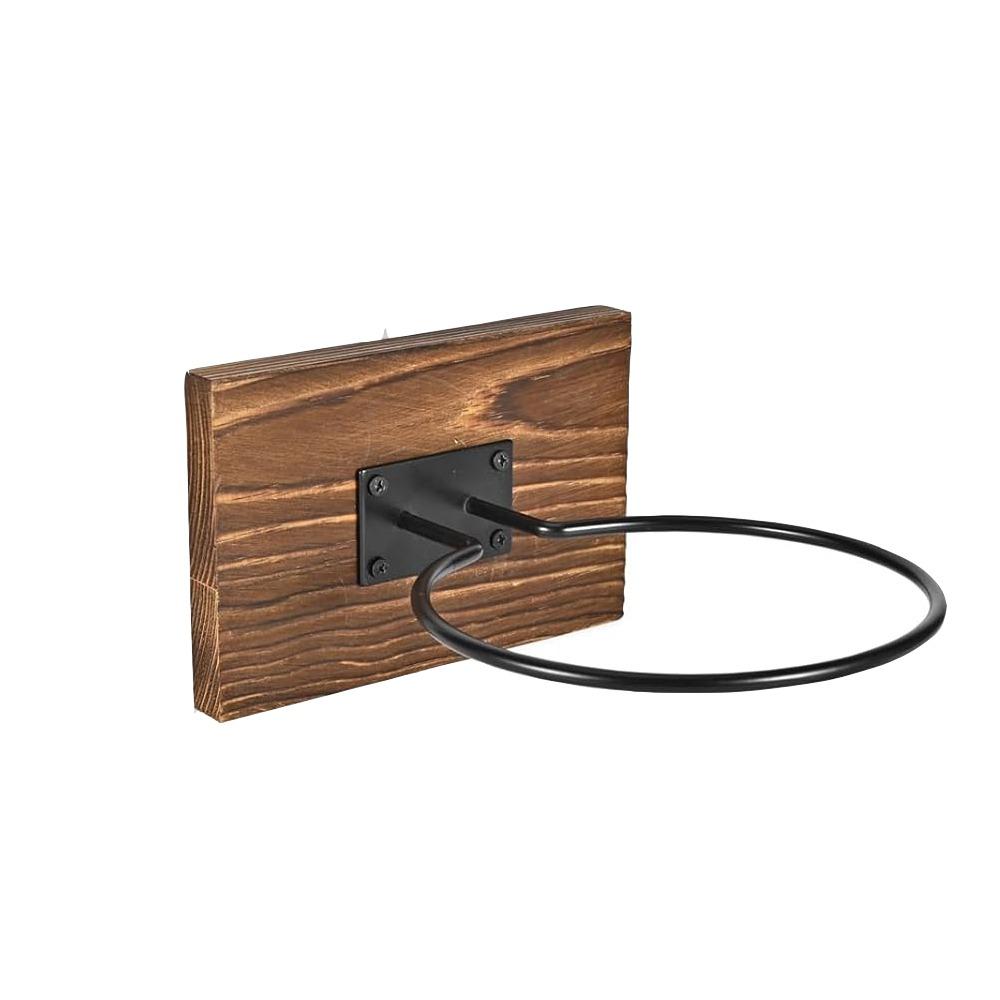 Wooden Base Basketball Holder Space Saving Multi-functional Football Wall Mount Universal Display Rack Home Decor