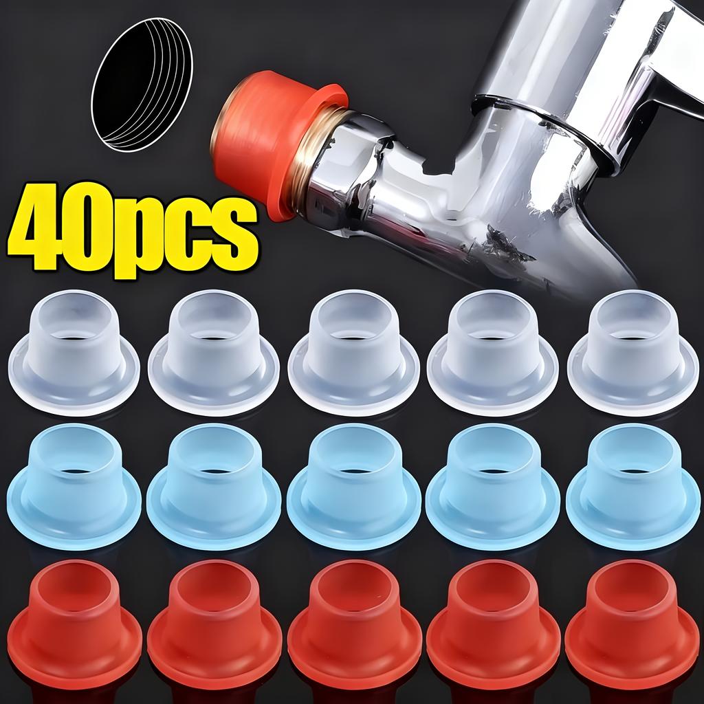 40 High-Quality Silicone Faucet Sealing Washers - Washers And Tape to Prevent Dripping And Leaking, And Durable, Washers | Durable Faucet Washers fo