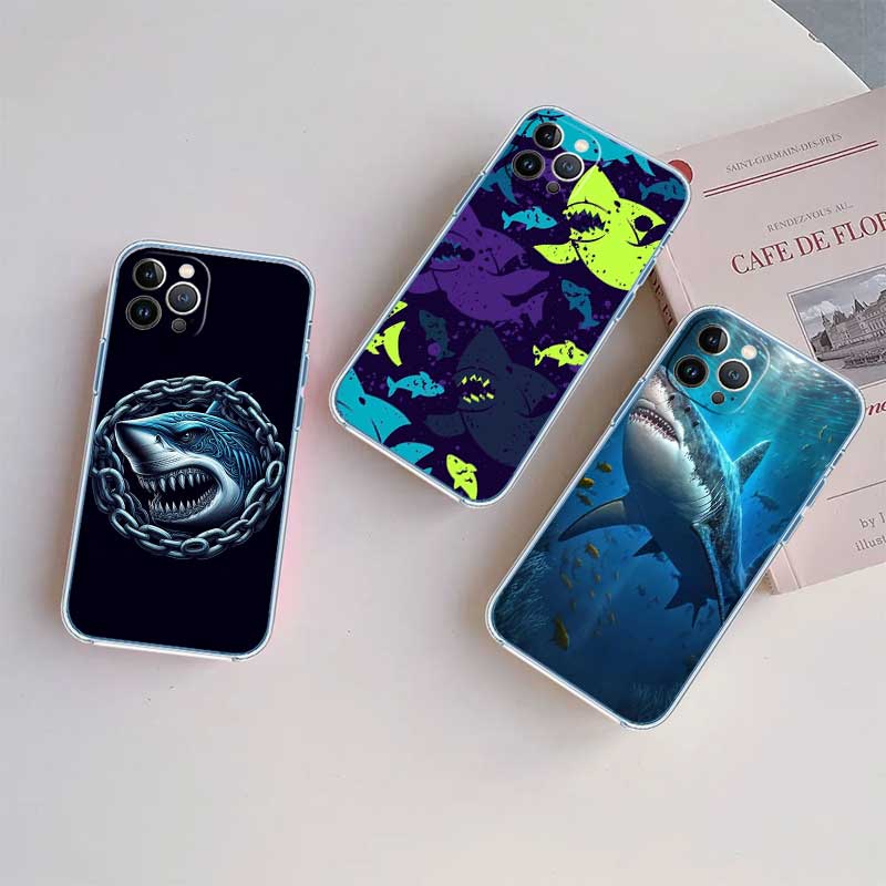 NH39 Shark Art Transparent Phone Case for Motorola Moto Edge 20 30 40 50 S30 Fusion Ultra Pro Neo Lite + G200 G23
