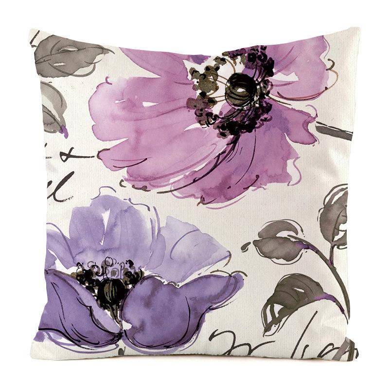 European Colorful Countryside Style Digital Printing Short Plush Pillow Covers For Car Sofa Office Cushion Cover Home Goods
