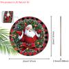 Christmas Wooden Sign with Kindly Santa Claus Pattern - Buffalo Plaid Navidad Sign for Front Door, Wall Hanging Decor - Ideal Christmas Gift