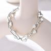 Dainty Heart-shaped Bracelet for Women,Stainless Steel Waterproof Oval Handmade Chain Bracelet, Charm Jewelry Gift