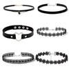 6pcs Women’s Black Lace Choker Necklace Set
