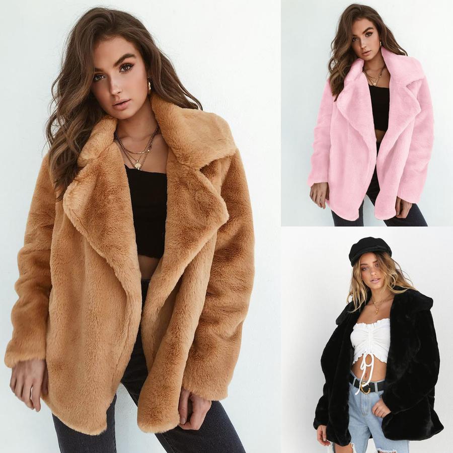 Ebay Fashion Autumn Winter Wish Coat Women's Plush Hood Fitted Coat