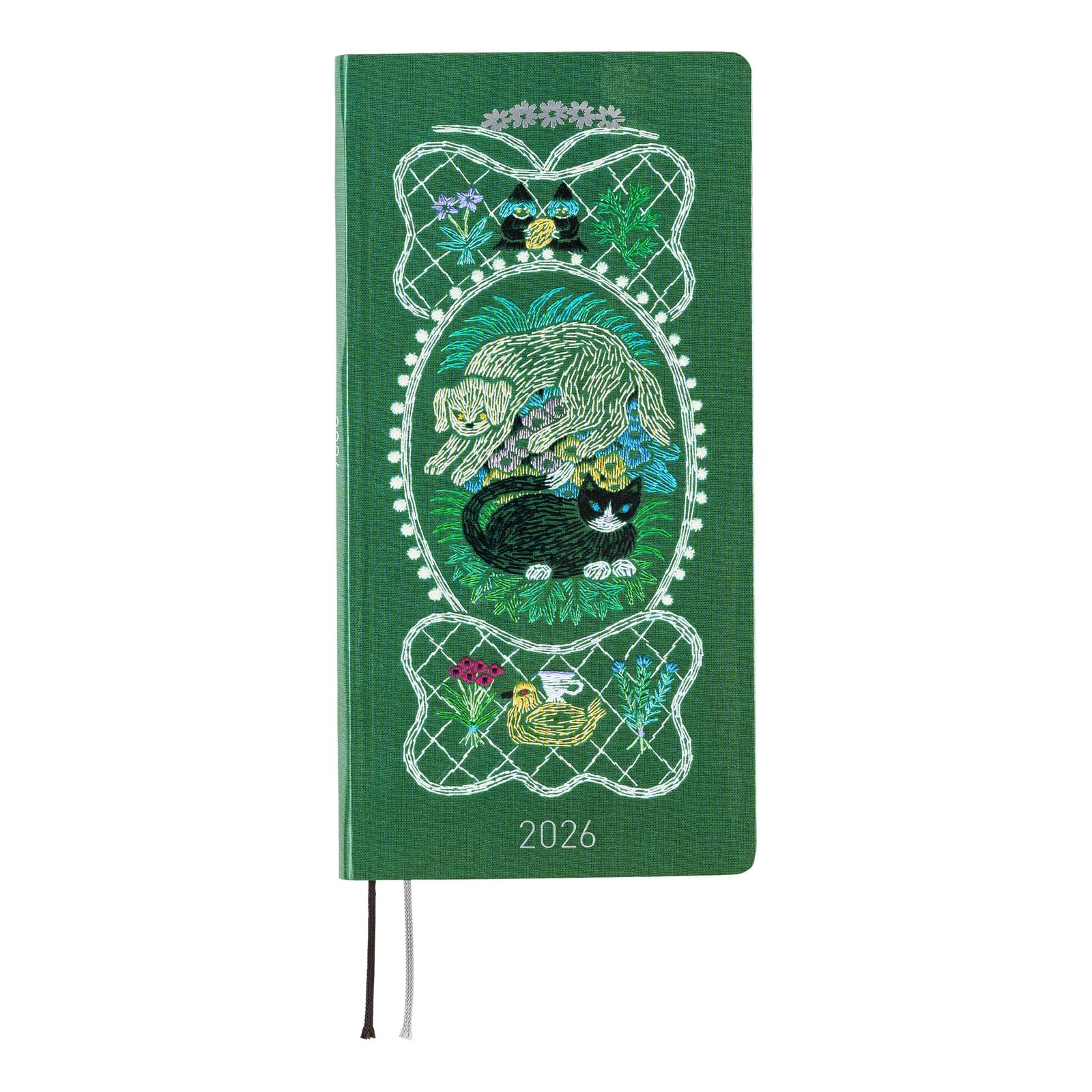 

Hobonichi Techo 2026 недели История Иё начало в январе Недельный планер Неделя слева Тонкий Вертикальный Окуми/Мой зелёный