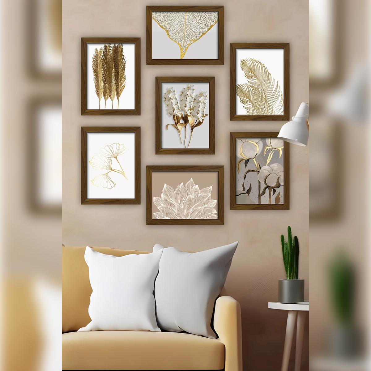 

7-Piece Frame Look MDF Wall Art Set 13X17
