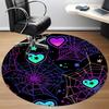 1pc Spider Web Hearts Office Round Area Rug, Indoor Mat Suitable ForOffice, Under Office Chairs Bedroom Living Room Home Decor, Room Decot106