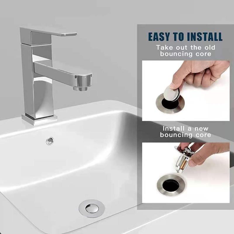 Pop Up Bathroom Sink Stoppers Bath Stoppers Sink Stoppers Kitchen Bathroom Tool Sink Drain Strainer Plug Copper Material