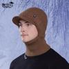 Winter Knitted Mask Scarf Integrated Hat Windproof Fleece Ear Protector Wool Hat Men's Riding Duck Tongue Pullover Hat