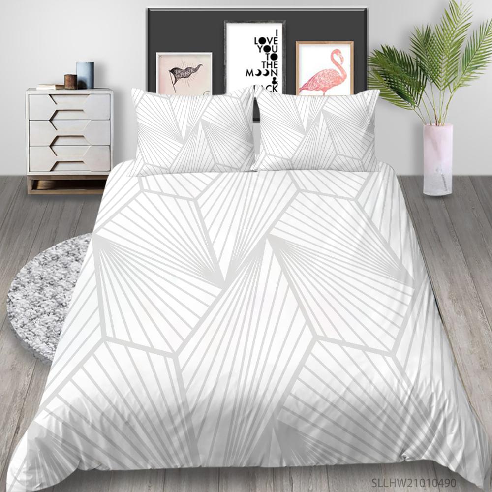 3D Bedding Set Microfiber Fabric Quilt Cover and Pillowcase 2 or 3 Pieces of Graphic Printing Full-size Washable and Comfortable Bedding