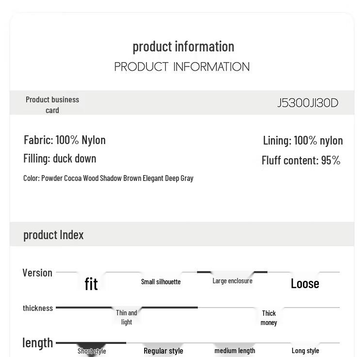 Bingjie Women's Solid Short Down Jacket J5300JI30D