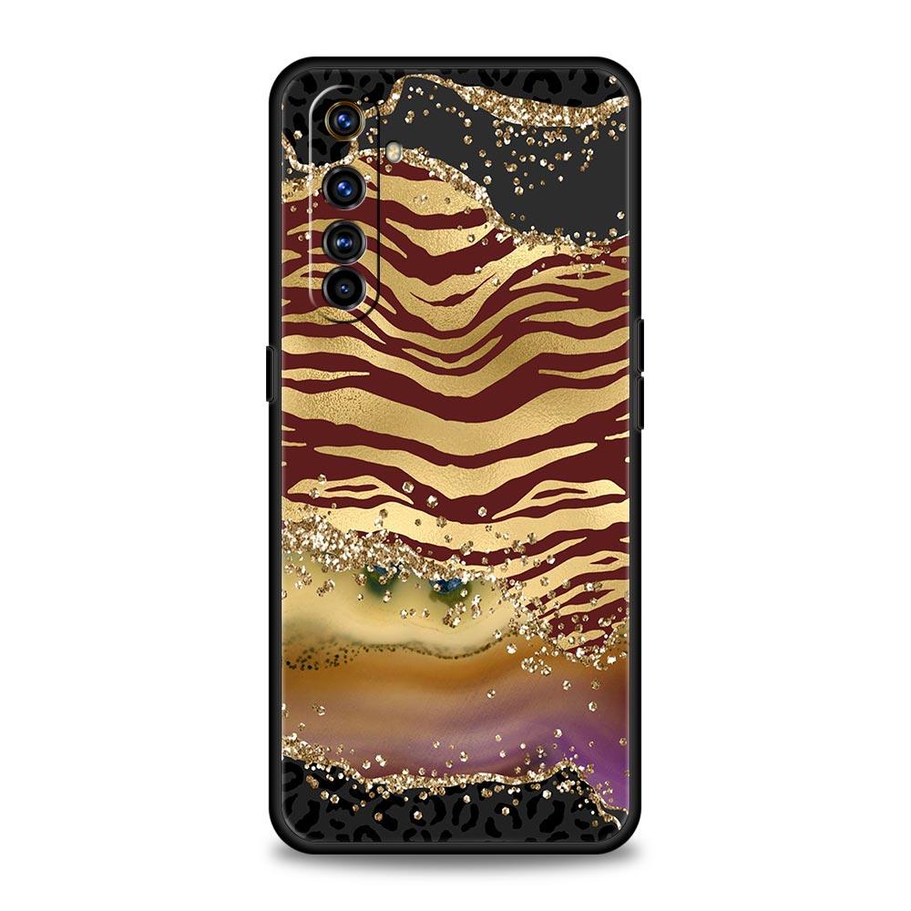 Navy Blue Glitter Agate Marble For Realme GT Neo 2 3 Phone Case Realme 9 8 5G 7 6 GT2 Pro Plus 9i 8i C21Y C3 C11 C25 C35 Cover
