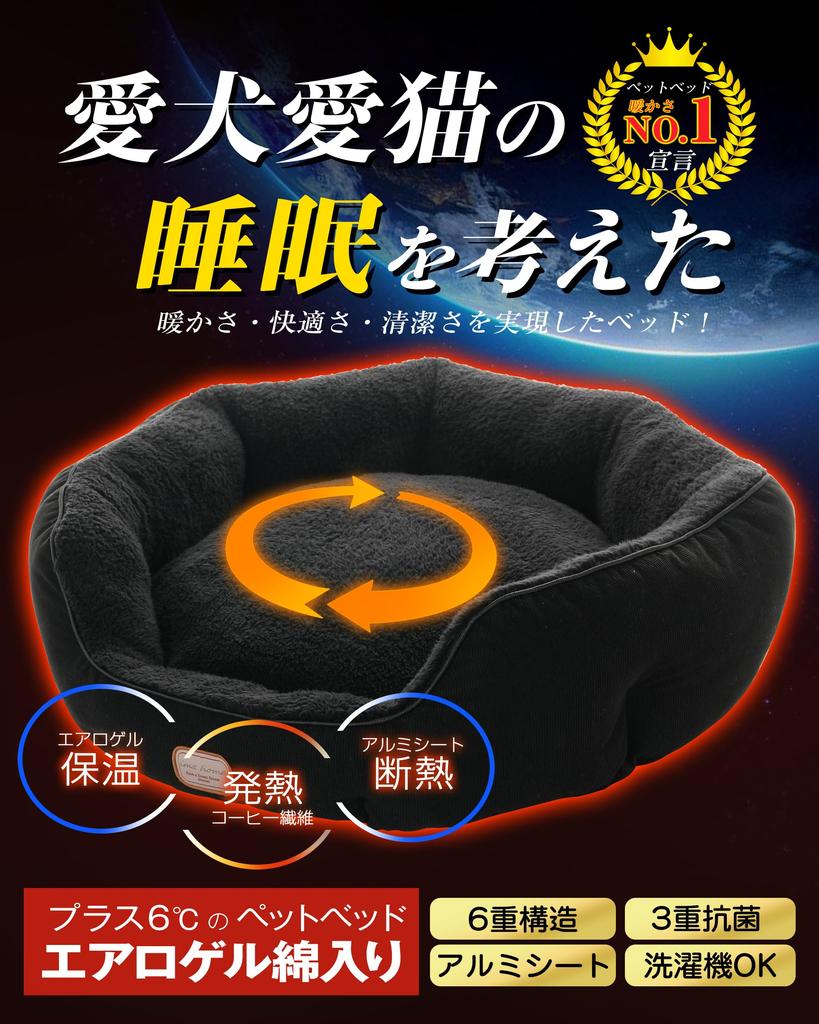 IMA HOME Fluffy and Warm Winter Bed for Cats and Featuring Space Aerogel and Aluminum Double Dust and with Teijin Carbon Fiber Filling