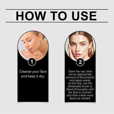 Ivory White Two-In-One Color-Changing Foundation Stick Light Moisturizing, Nourishing Matte Clear And Natural Makeup Effect