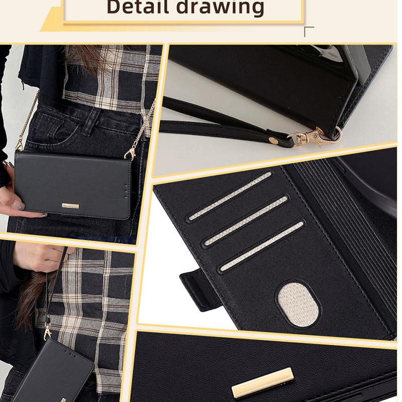 Für Honor Magic6 Pro 5G Umhängetasche RFID-Blockierender Kartenhalter PU-Leder Klapp-Handyhülle