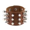 Pulseira de Couro PU com Tachas Punk Rebites Pontiagudos Punho Pulseira de Pulso Retrô Rock Rebite Pulseira de Pulso Enrolável Pulseira Ajustável com Pontas
