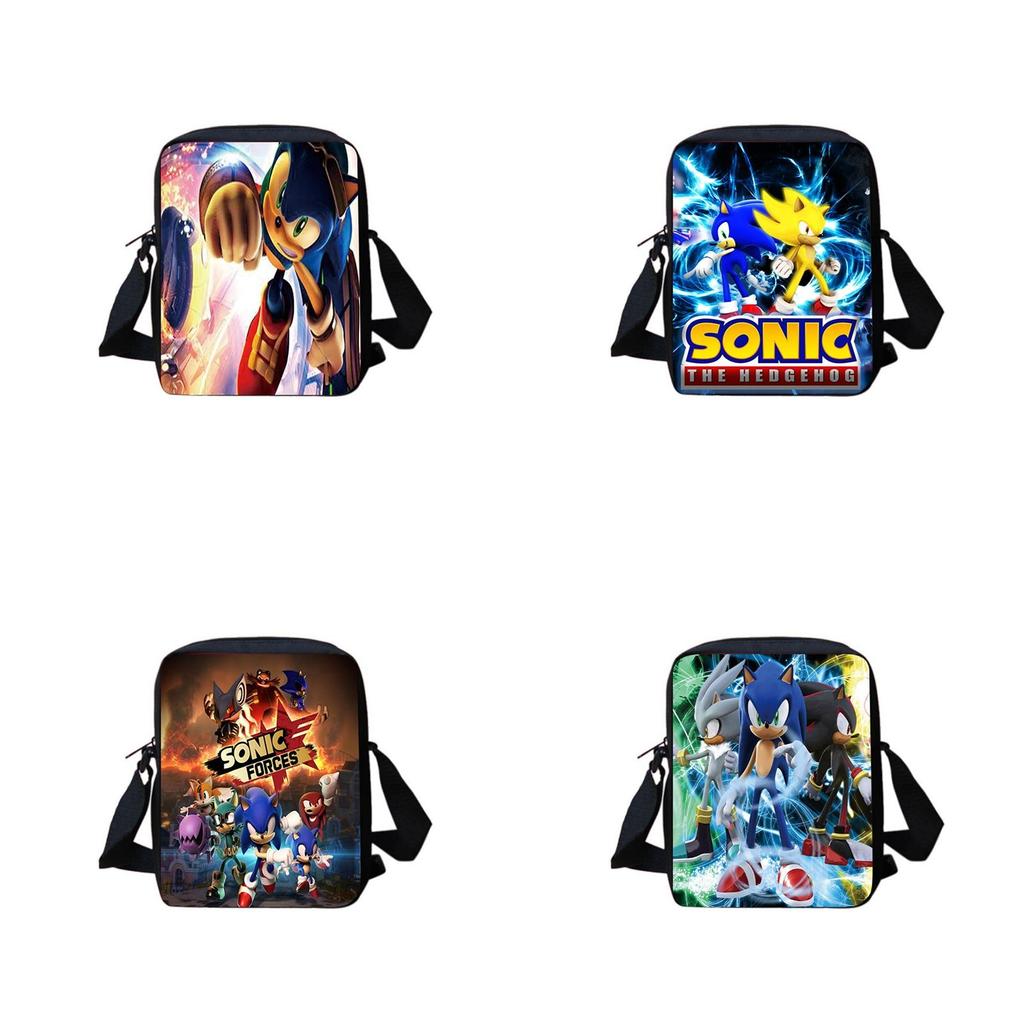 Mochila Escolar Sonic para Estudantes Grande Capacidade Impermeável Bolsa de Ombro Viagem ao Ar Livre Presente